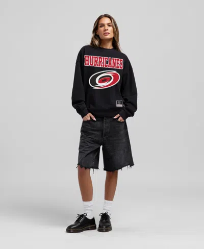 Mitchell & Ness Women's Black Carolina Hurricanes Core Oversized Sweatshirt