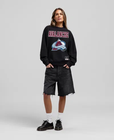 Mitchell & Ness Women's Black Colorado Avalanche Core Oversized Sweatshirt
