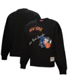 Mitchell & Ness Black New York Knicks Hardwood Classics Home Team Pullover Sweatshirt In Black