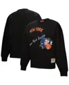 Mitchell & Ness Black New York Knicks Hardwood Classics Home Team Pullover Sweatshirt In Black
