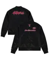 Mitchell & Ness Black San Francisco 49ers Full-snap Satin Jacket In Black