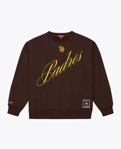 Mitchell & Ness Women's Brown San Diego Padres Script Sweatshirt