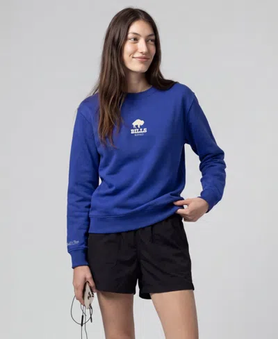 Mitchell & Ness Women's Buffalo Bills Core Essentials Fleece Graphic Sweatshirt In Blue
