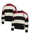 Mitchell & Ness Women's Burgundy/black Philadelphia Phillies Cooperstown Collection Blocked Fleece Pullover Sweatshi In Multi