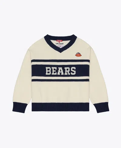 Mitchell & Ness Women's Chicago Bears Retro Roots Long-sleeve V-neck Sweater In Neutral