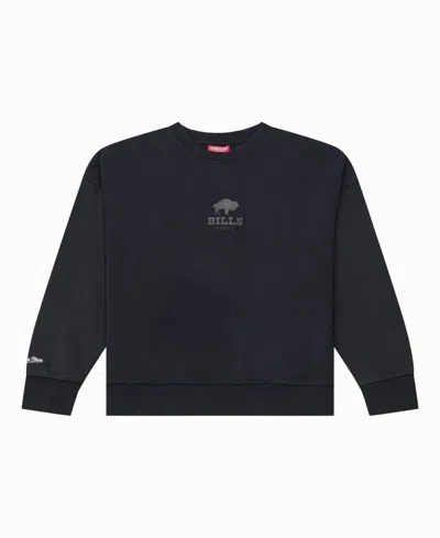 Mitchell & Ness Women's Core Essentials Buffalo Bills Graphic Pullover Sweatshirt In Black