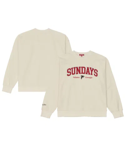 Mitchell & Ness Women's Cream Atlanta Falcons Sundays Sweatshirt In White