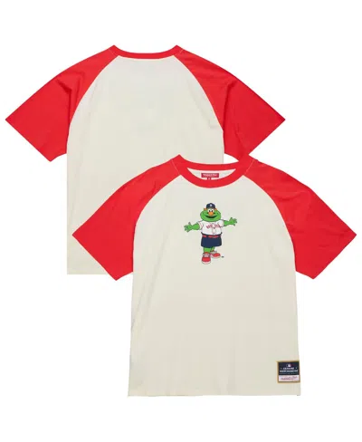 Mitchell & Ness Women's Cream Boston Red Sox Boyfriend Raglan T-shirt In White