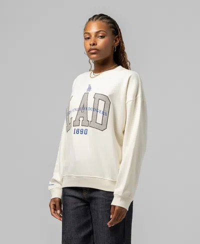 Mitchell & Ness Women's Cream Los Angeles Dodgers Premium Crewneck Sweatshirt In White