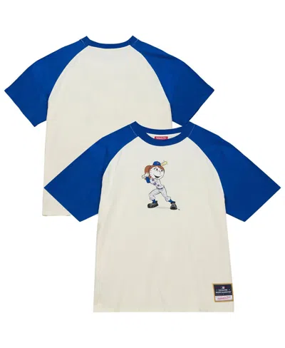 Mitchell & Ness Women's Cream New York Mets Boyfriend Raglan T-shirt In White