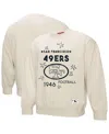 Mitchell & Ness Women's Cream San Francisco 49ers Plus Size Shooting Star Sweatshirt In White
