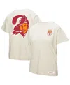 Mitchell & Ness Women's Cream Tampa Bay Buccaneers 50th Season Pirate Oversized Boyfriend T-shirt In White