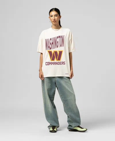 Mitchell & Ness Women's Cream Washington Commanders Logoboyfriend T-shirt