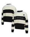Mitchell & Ness Women's Gray/black New York Yankees Cooperstown Collection Blocked Fleece Pullover Sweatshirt In Black