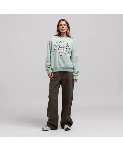 Mitchell & Ness Women's Green San Diego Padres Yacht Rock Sweatshirt In Multi