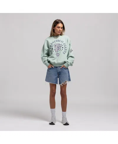 Mitchell & Ness Women's Green San Francisco Giants Yacht Rock Sweatshirt In Multi