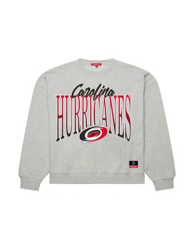 Mitchell & Ness Women's Heather Gray Carolina Hurricanes Hockey Night Sweatshirt