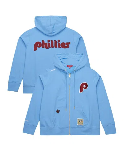 Mitchell & Ness Women's Light Blue Philadelphia Phillies Full-zip Hoodie
