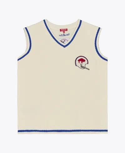Mitchell & Ness Women's  Cream Buffalo Bills Retro Roots V-neck Sweater Vest In Neutral