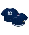 Mitchell & Ness Women's  Navy New York Yankees Cooperstown Collection Crop T-shirt In Navy