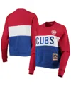 Mitchell & Ness Women's  Royal Chicago Cubs Color Block 2.0 Pullover Sweatshirt In Royal