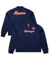 Mitchell & Ness Women's Navy Chicago Bears Full-snap Satin Jacket In Blue