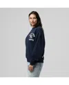 Mitchell & Ness Women's Navy New York Yankees Cooperstown Collection Crewneck Sweatshirt In Blue