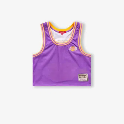Mitchell & Ness Women's Nba Jersey Crop Tank In La Lakers In Purple