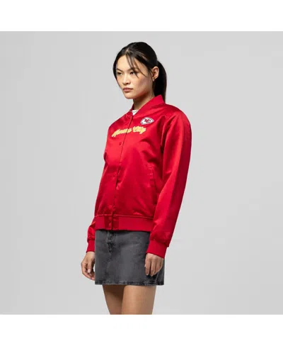Mitchell & Ness Women's Red Kansas City Chiefs Full-snap Satin Jacket