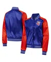 Mitchell & Ness Women's Royal Denver Broncos Team 2.0 Satin Raglan Full-snap Jacket In Blue