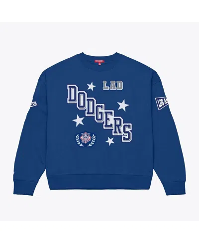 Mitchell & Ness Women's Royal Los Angeles Dodgers Pep Rally Sweatshirt In Blue