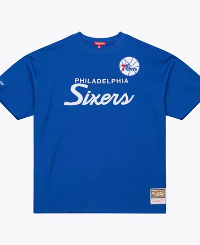 Mitchell & Ness Women's Royal Philadelphia 76ers Hardwood Classics Head Coach T-shirt In Blue