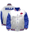Mitchell & Ness White Buffalo Bills Throwback Plus Size Full-snap Satin Jacket In White