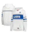 Mitchell & Ness Women's White Detroit Lions Plus Size Head Coach Throwback Pullover Hoodie In White