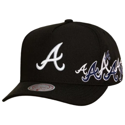Mitchell & Ness Womens Atlanta Braves Braves Sideshow Pro Pinch Cap In Black