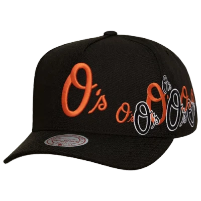Mitchell & Ness Womens Baltimore Orioles Orioles Sideshow Pro Pinch Cap In Black