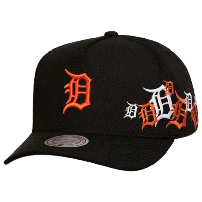 Mitchell & Ness Womens Detroit Tigers Tigers Sideshow Pro Pinch Cap In Black