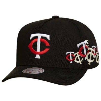 Mitchell & Ness Womens Minnesota Twins Twins Sideshow Pro Pinch Cap In Black