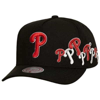 Mitchell & Ness Womens Phillies Sideshow Pro Pinch Cap In Black