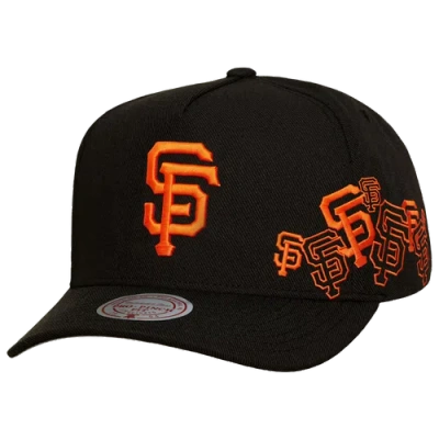 Mitchell & Ness Womens San Francisco Giants Giants Sideshow Pro Pinch Cap In Black