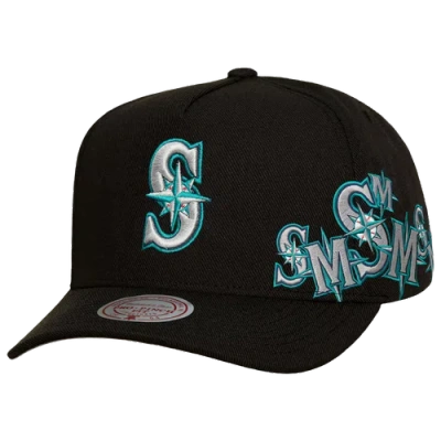 Mitchell & Ness Womens Seattle Mariners Mariners Sideshow Pro Pinch Cap In Black