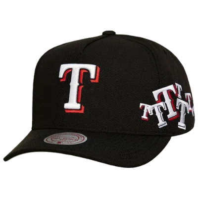 Mitchell & Ness Womens Texas Rangers Rangers Sideshow Pro Pinch Cap In Black