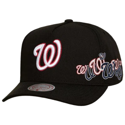 Mitchell & Ness Womens Washington Nationals Nationals Sideshow Pro Pinch Cap In Black