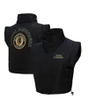 Mitchell & Ness Women'sâ Black Chicago Blackhawks Cropped Full-zip Puffer Vest In Black