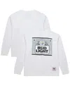 Mitchell & Ness X Bud Light Men's White Pittsburgh Steelers The Crest Pullover Sweatshirt In White