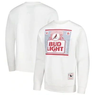 Mitchell & Ness X Bud Light White Arizona Cardinals The Crest Pullover Sweatshirt