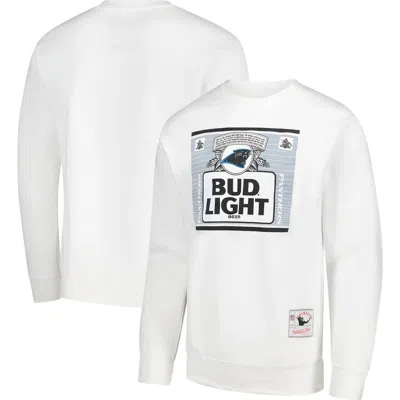 Mitchell & Ness X Bud Light White Carolina Panthers The Crest Pullover Sweatshirt In Multi