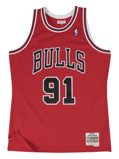 MITCHELL & NESS X BULLS LOGO-PRINT VEST