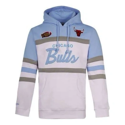 Mitchell & Ness X Chicago Bulls Head Coach Pullover Hoodie 'blue White'