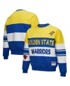 Mitchell & Ness X Dannijo Women's Gold/royal Golden State Warriors Blocked Pullover Sweatshirt In Yellow